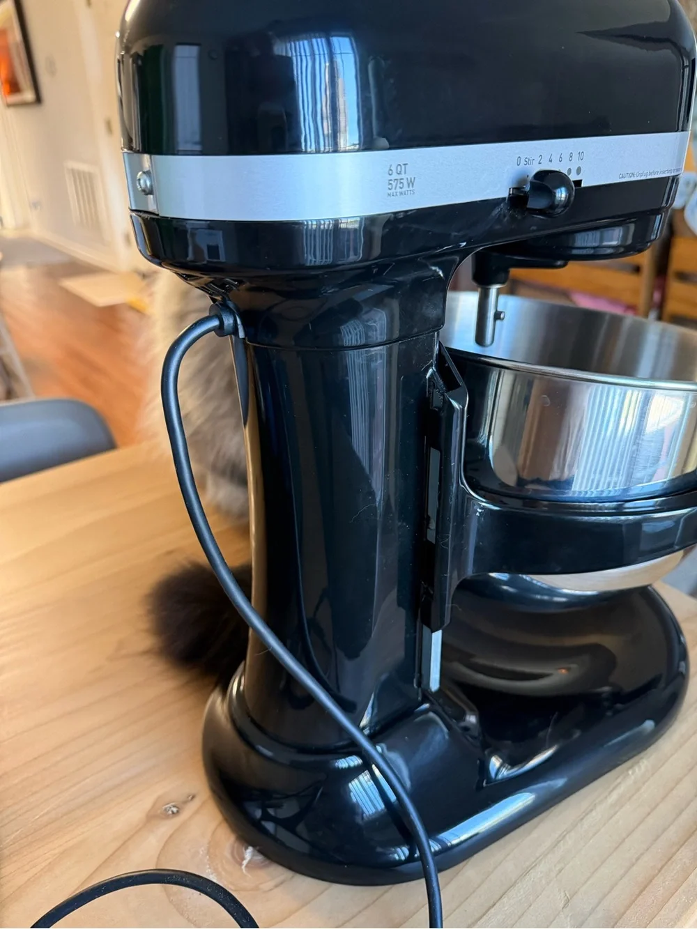 KitchenAid Black Stand Mixer with Stainless Steel Bowl